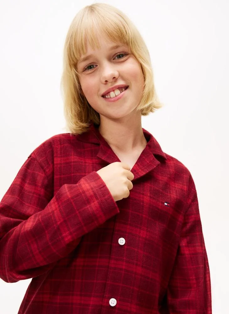 تومي هيلفيغر قميص وبنطلون مخطط للأطفال بقصة عادية