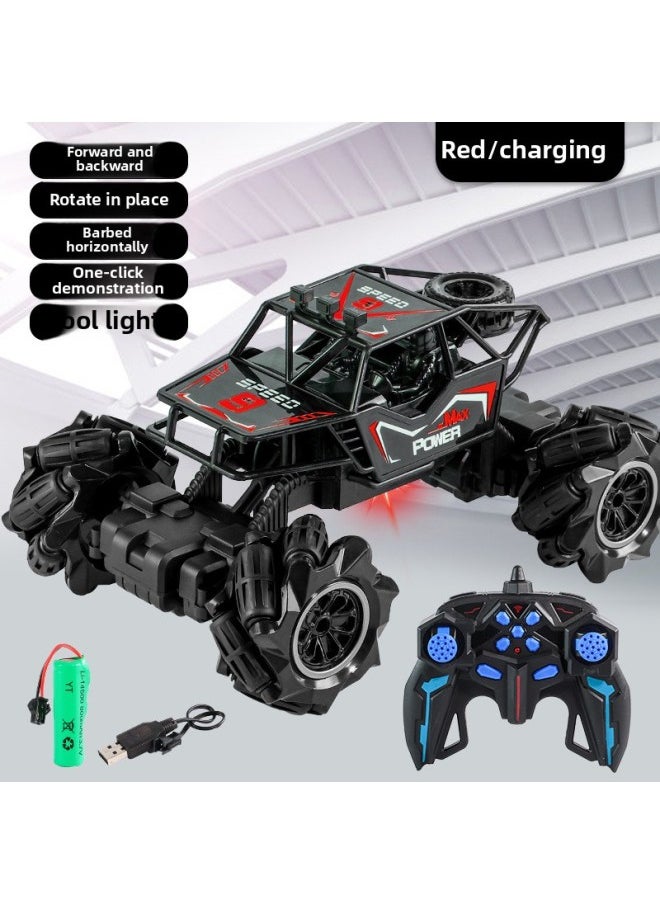Generic Children's Cross-country Climbing Remote Control Car Toy Four-wheel Drive Stunt Drift Sideslip Boy Racing Stall Wholesale-Color:Four-wheel Drive [red] Sideslip  - Image 1