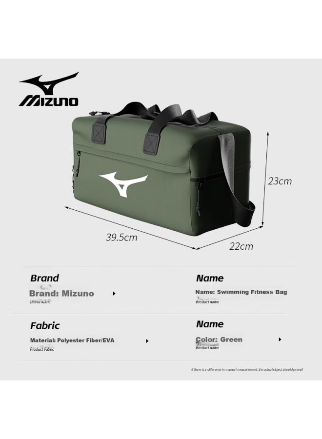 Mizuno Unisex Large Capacity Swimming Bag For Sports And Fitness, Single Shoulder Handbag Crossbody Storage Bag For Traveling C004 Army Green - Image 1