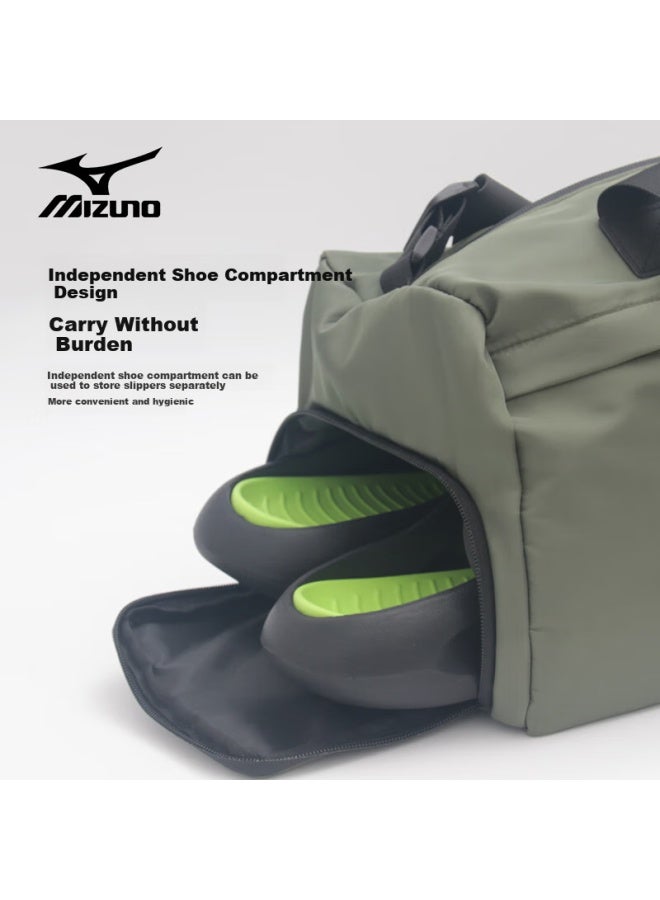 Mizuno Unisex Large Capacity Swimming Bag For Sports And Fitness, Single Shoulder Handbag Crossbody Storage Bag For Traveling C004 Army Green - Image 3