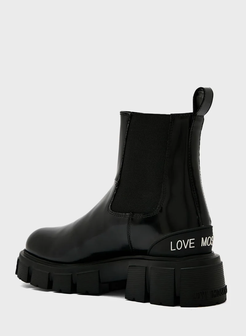 Love Moschino Winter Tassel Ankle Boots