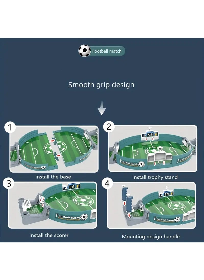 Haidue Educational Handheld Battle Machine Double Competitive Board Game Football Field Toy Built-in Equipped With Two Footballs Countable Mode  - Image 3