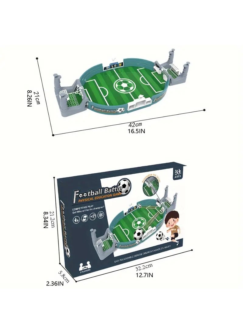 Haidue - Educational Handheld Battle Machine Double Competitive Board Game Football Field Toy Built-in Equipped With Two Footballs Countable Mode - Image 1