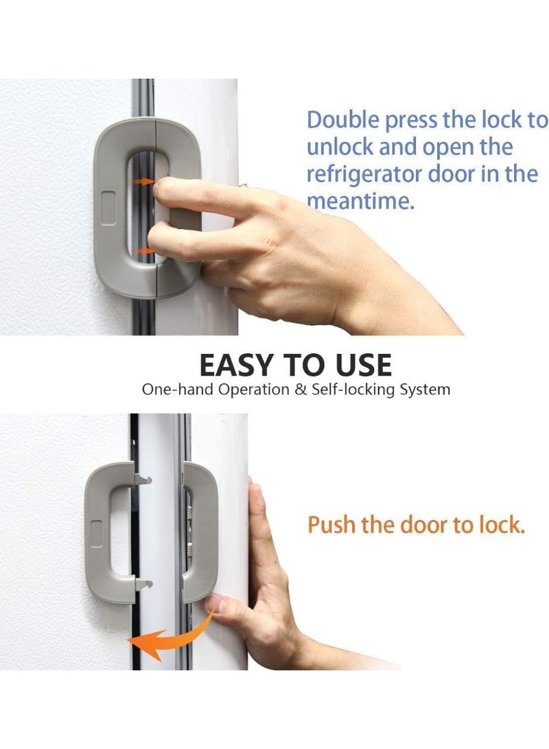Generic valueable 1 Refrigerator door lock for child safety - Heavy-duty adhesive refrigerator lock strap for children - Multi-purpose safety lock for cabinets, drawers, freezers, and wardrobes to protect children at home - Image 2