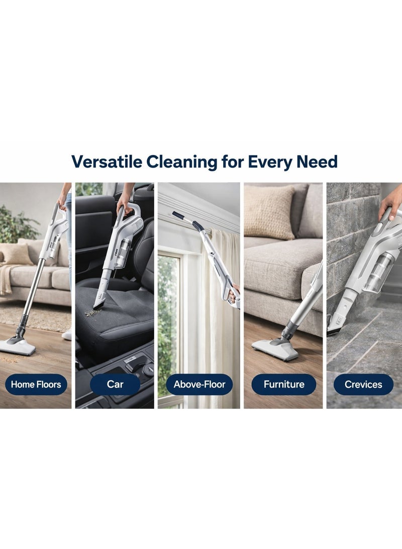 HALEY Cordless Stick Vacuum Cleaner – 650W Powerful Suction, 1L Dust Cup, Lightweight Handheld Carpet & Floor Vacuum for Home & Car Cleaning - Image 4