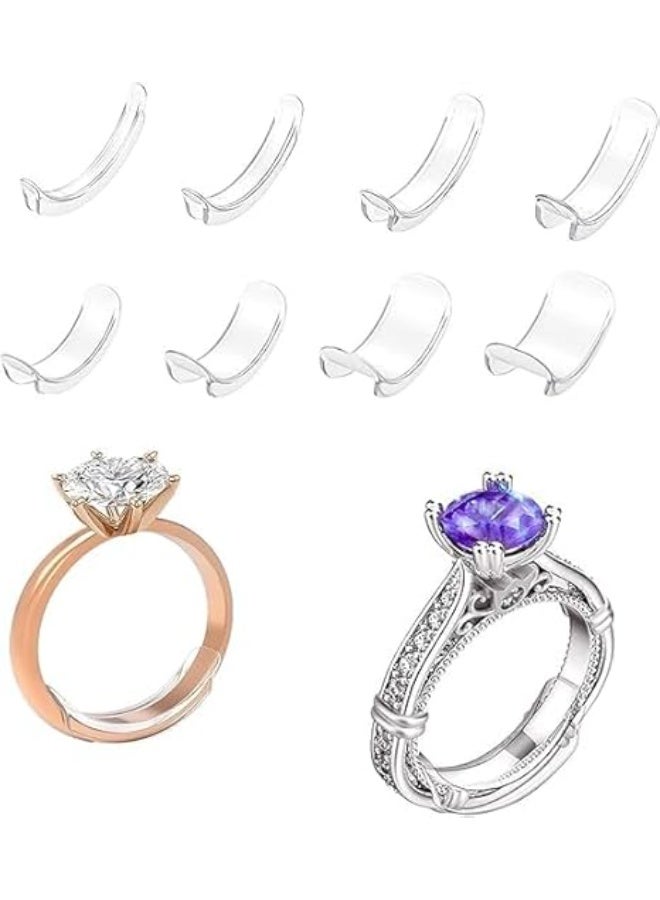HZYH 8 Pcs Ring Size Adjuster, Invisible Ring Guard Spacer for Loose  Rings - Image 1