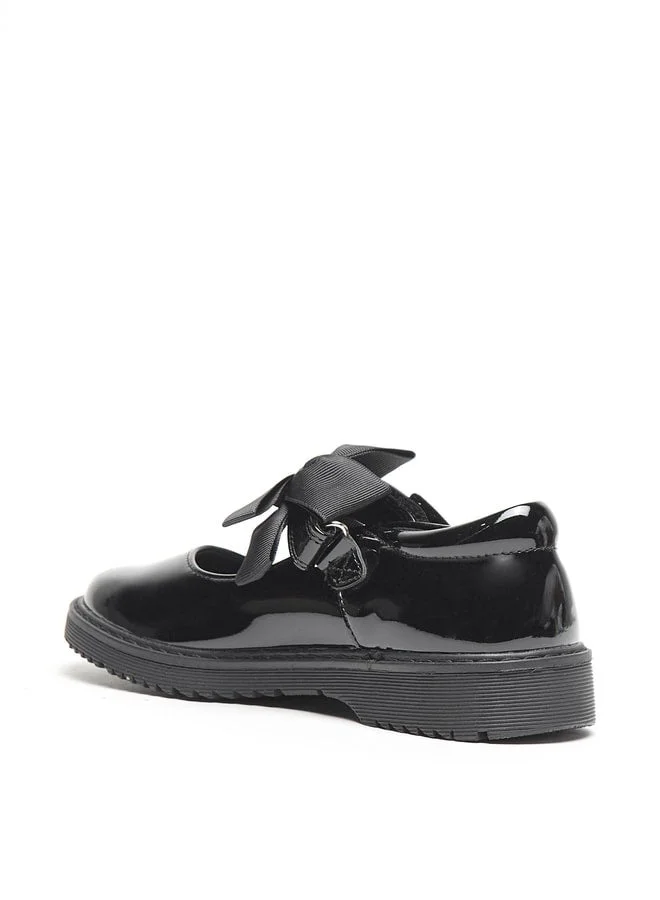 JUNIORS Bow Accent Mary Jane Shoes with Buckle Closure