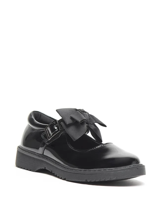 JUNIORS Bow Accent Mary Jane Shoes with Buckle Closure