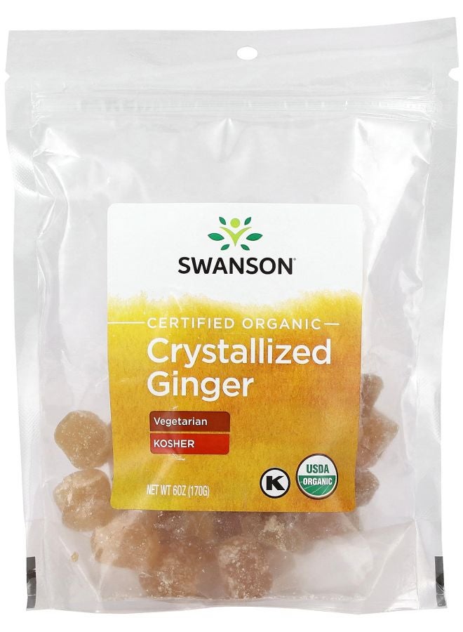 SWANSON Certified Organic Crystallized Ginger 6 oz (170 g)