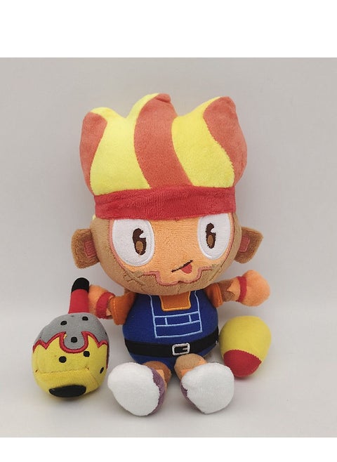 Bloons TD6 Obyn Greenfoot Boxing Monkey Plush Toy | Ultra-Soft Short Plush with PP Cotton Fill | 27cm Height | 140g