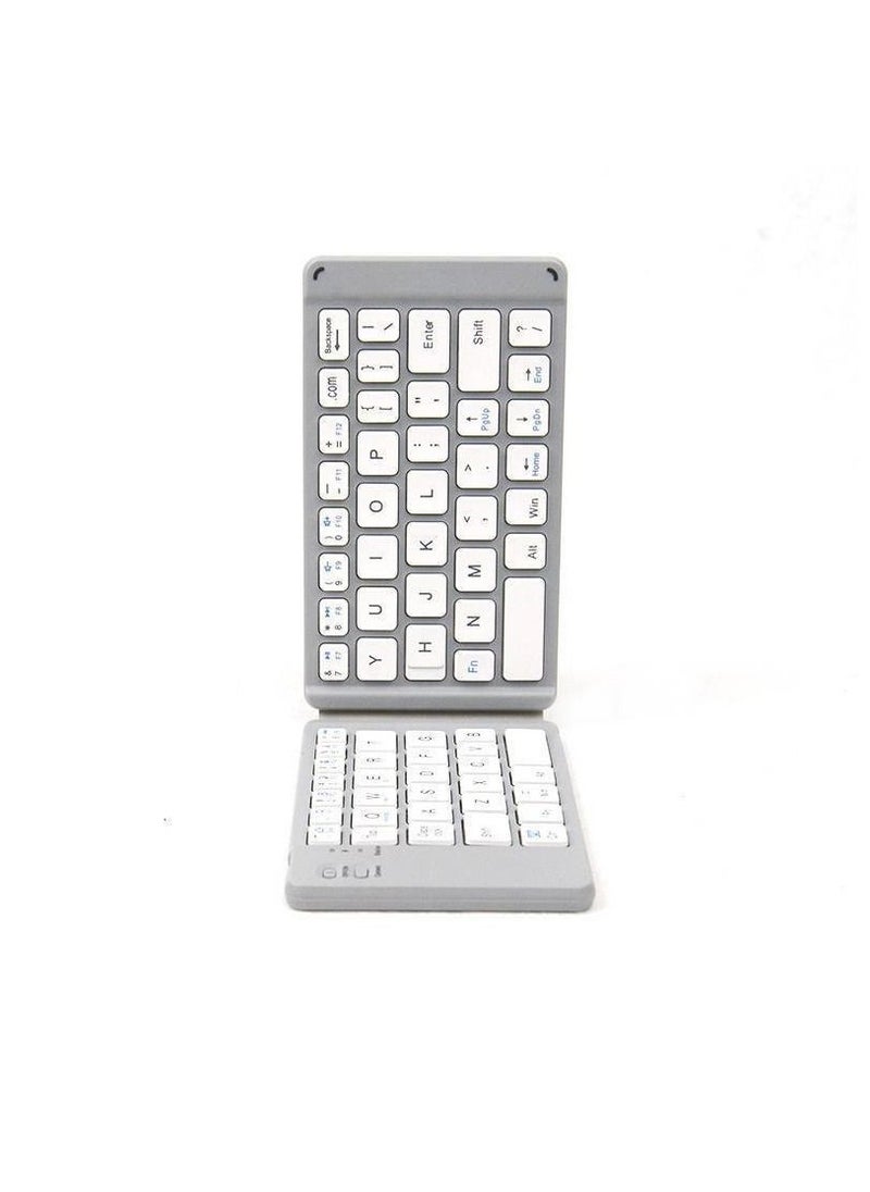 Mini Bluetooth Keyboard Wireless Foldable Keyboard, Rechargeable Bluetooth Keyboard Portable Pocket Size Keyboard, Compatible with MAC/iOS, Windows, Android Smartphones, Tablets, Laptops