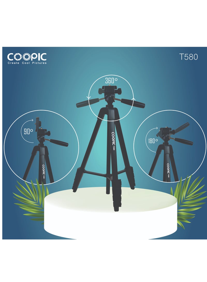 Coopic COOPIC T580 Create cool picture 68 inch Professional Tripod with 360° Panoramic Head - Enhance Your Photography and Videography with Superior Stability and Versatility  - Image 4