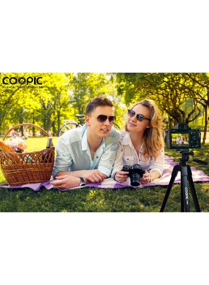 Coopic COOPIC T580 Create cool picture 68 inch Professional Tripod with 360° Panoramic Head - Enhance Your Photography and Videography with Superior Stability and Versatility  - Image 5