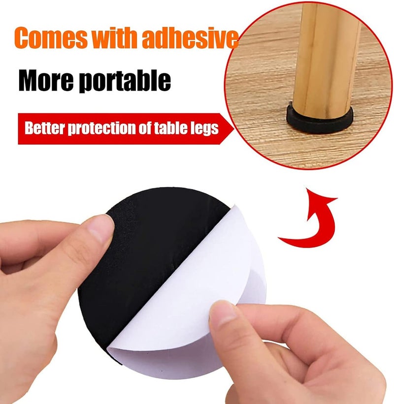 AJIODA Non Slip Furniture Pads–80PCS EVA Furniture Protector Self Adhesive Sticky Floor Protector Mat Furniture Grippers Chair Leg Pads Anti Scratch Foam Table Chair Sofa Sticky Floor Mat, Round - Image 3