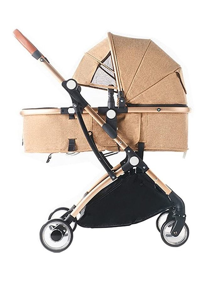 LIMOS - Portable Baby Stroller For Traveling New born Baby Pram With Specific Design Gold - Image 1
