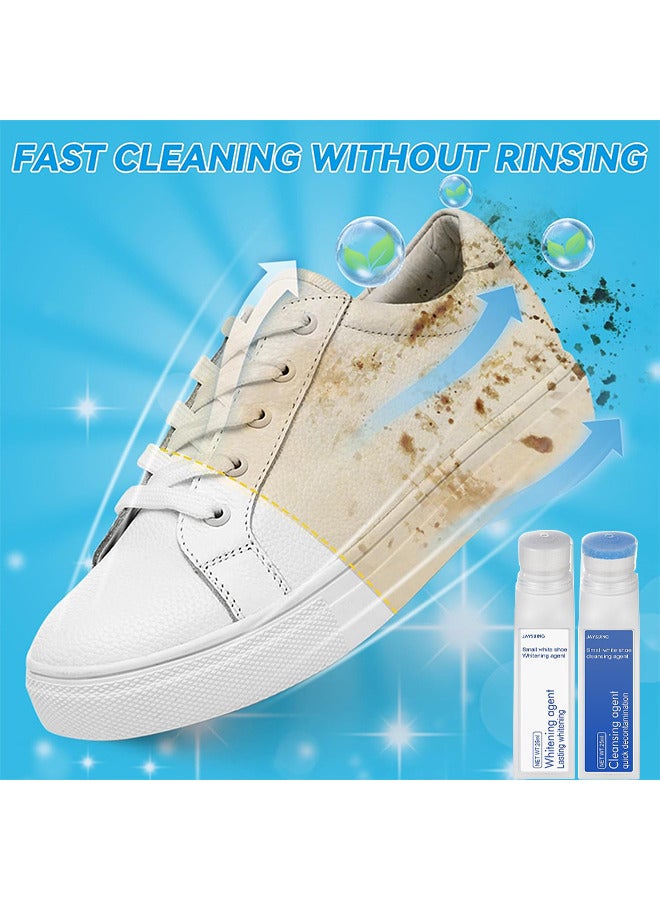 جايسوينغ مجموعة منظف الأحذية الرياضية، منظف الأحذية الرياضية الرغوي بدون ماء، منظف الأحذية الرياضية سريع التنظيف، مناسب لمنظف الأحذية البيضاء، الجلد المدبوغ، الأحذية الطويلة، القماش، البولي يوريثان، القماش، إل - Image 2