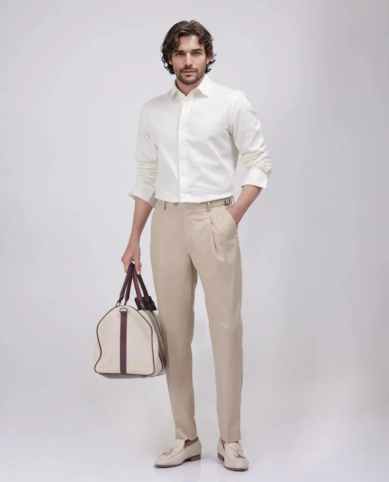 Rare Rabbit Men's Single Pleated Italian Pants
