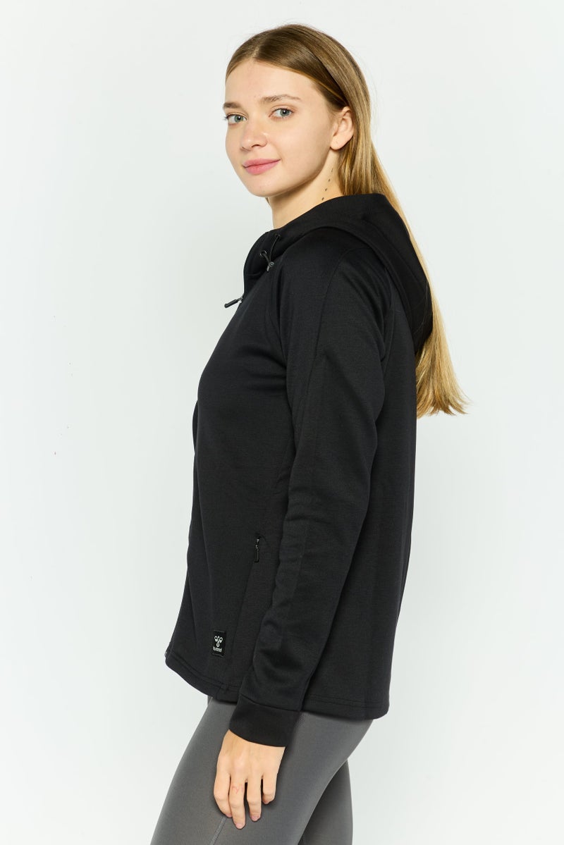 Hummel Women Sportswear Fit Full Zip Training Hoodies, Black - Image 4