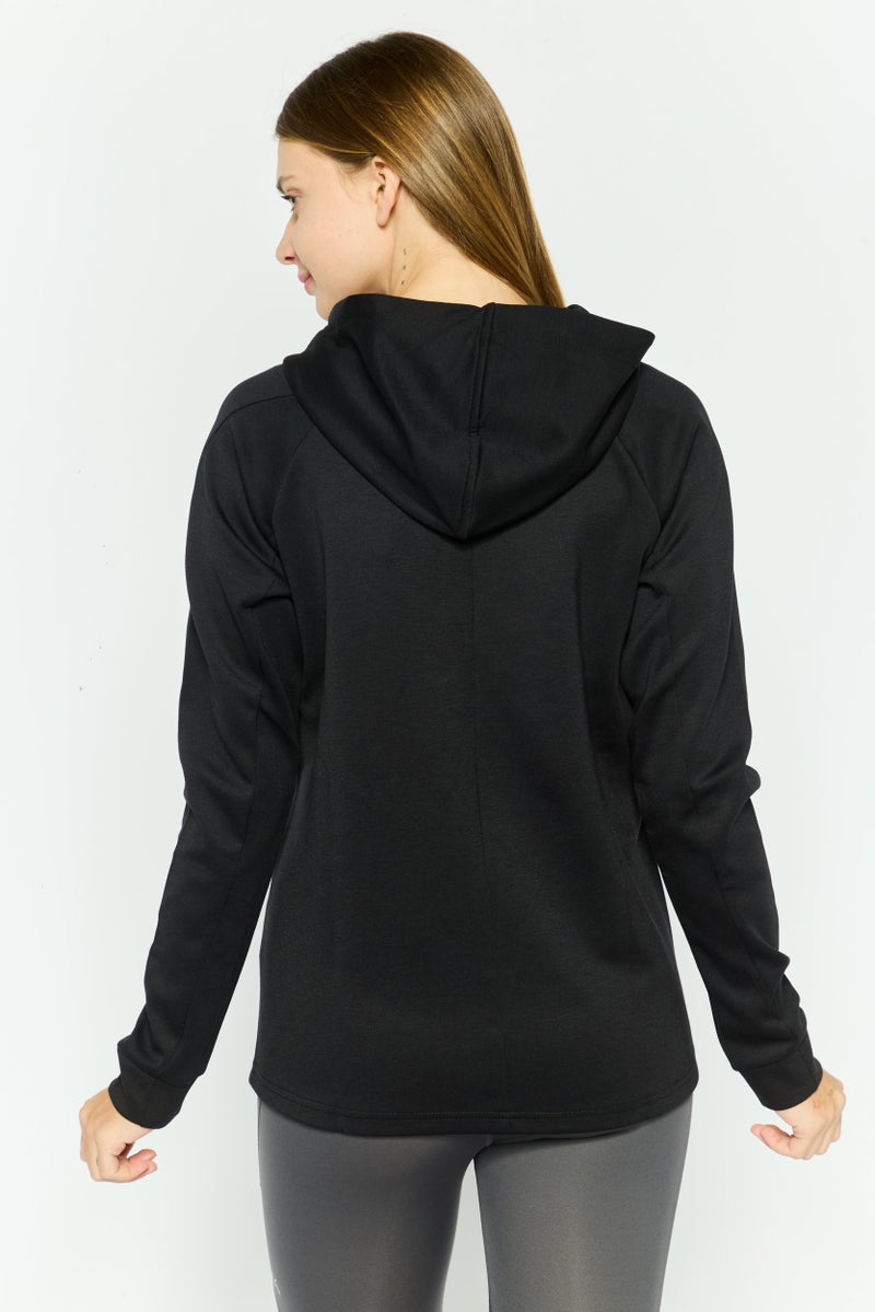 Hummel Women Sportswear Fit Full Zip Training Hoodies, Black - Image 3