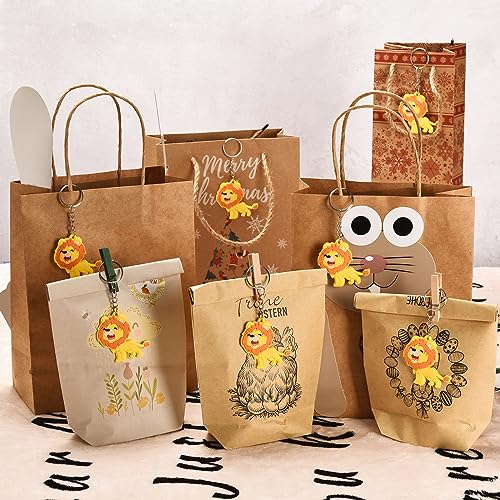 Mirabuy 24 Pack Cute Roar Lion Keychains, Lion Backpack Keyrings, Lion Gift Keychains for Lion Lovers - Image 4