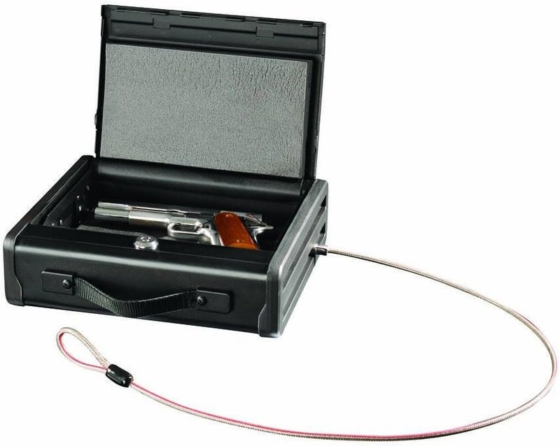 SentrySafe Portable Gun Safe with Key Lock, Steel Cable, and Carrying Handle has a One Handgun Capacity, Gun Safe for Car or Home, PP1K - Image 2