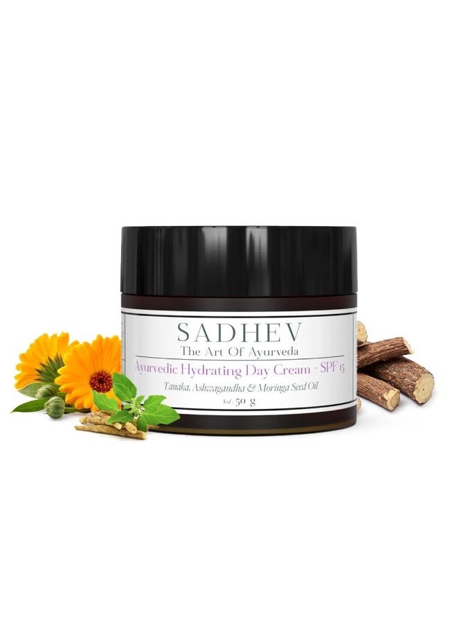 Sadhev Ayurvedic Hydrating Day Cream SPF15 -50 gm - Image 2