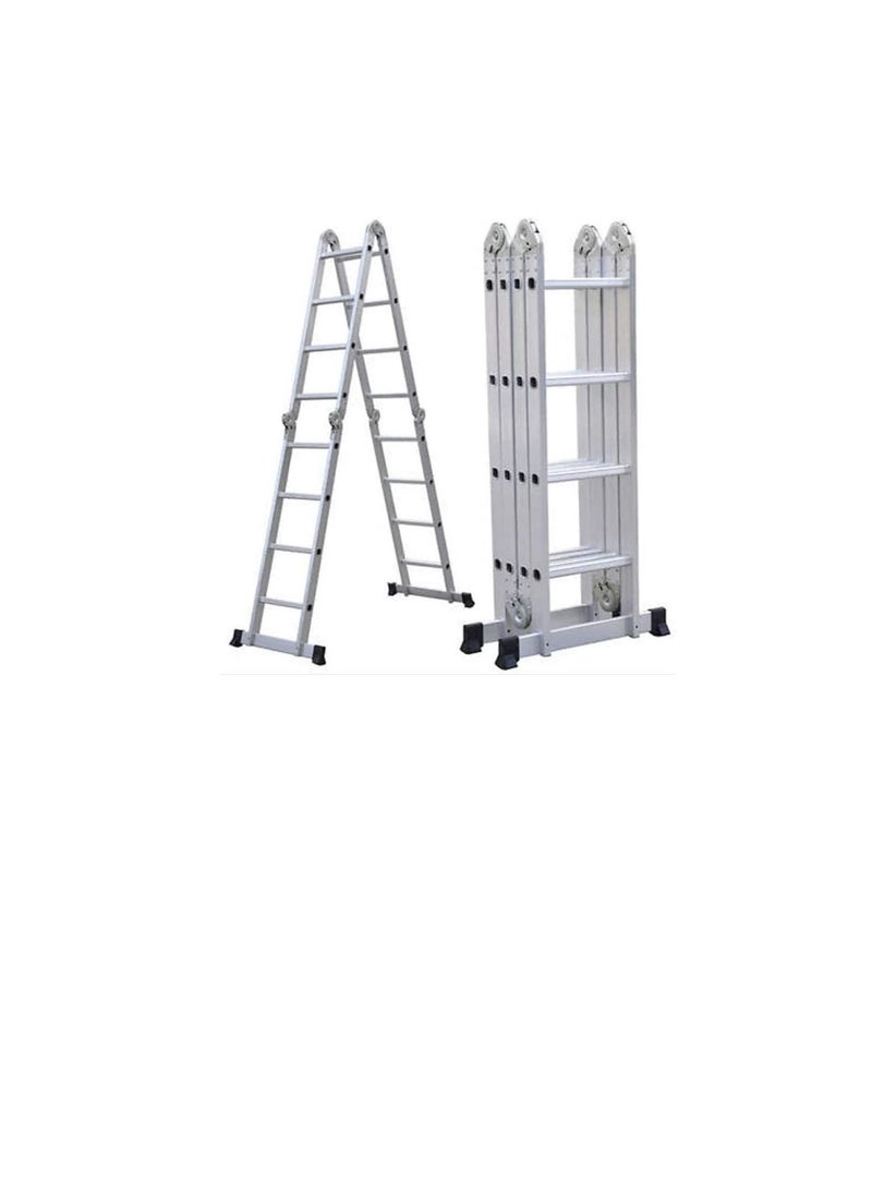 ROBUSTLINE Robustline Multi Purpose Folding Step Ladder Platform Extendable Scaffold Ladder Aluminum 7 in 1 Extension Step Lightweight (4x4)  - Image 2