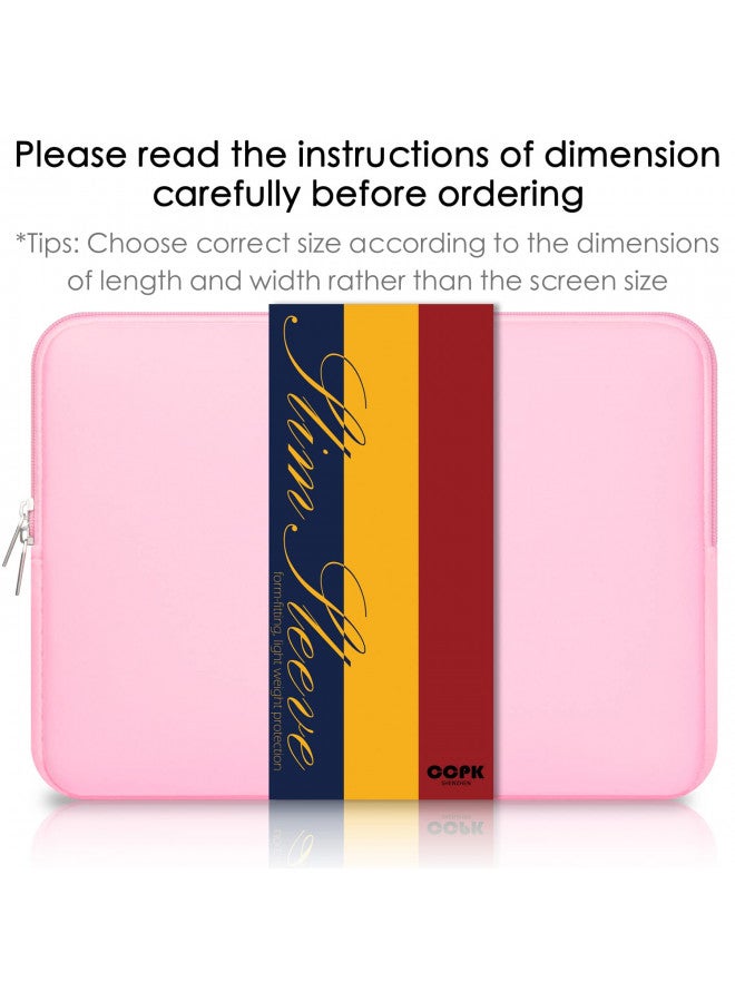 CCPK 11.6" Chromebook Case 11.6 Inch Compatible for Dell XPS 13 Surface Pro 7 12 Inch MacBook Air 11" Samsung 4 Inspiron HP Stream ASUS VivoBook Carrying Protective Laptop Sleeve Cover Neoprene, Pink - Image 1
