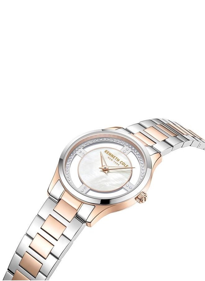 Kenneth Cole New York - Women's 34mm Analog Watch with Two-tone Stainless Steel Bracelet - Image 1