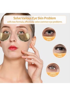 COBOR Under Eye Patches for Puffy Eyes, Hydrolyzed Collagen Eye Masks for Dark Circles and Puffiness, Anti-Aging Tremella Extract Eye Mask Under Eye Bags Treatment-20 Pairs (Double Protein)  - Image 2