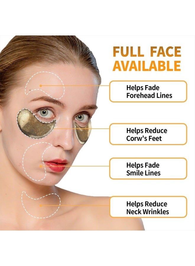 Under Eye Patches for Puffy Eyes, Hydrolyzed Collagen Eye Masks for Dark Circles and Puffiness, Anti-Aging Tremella Extract Eye Mask Under Eye Bags Treatment-20 Pairs (Double Protein)