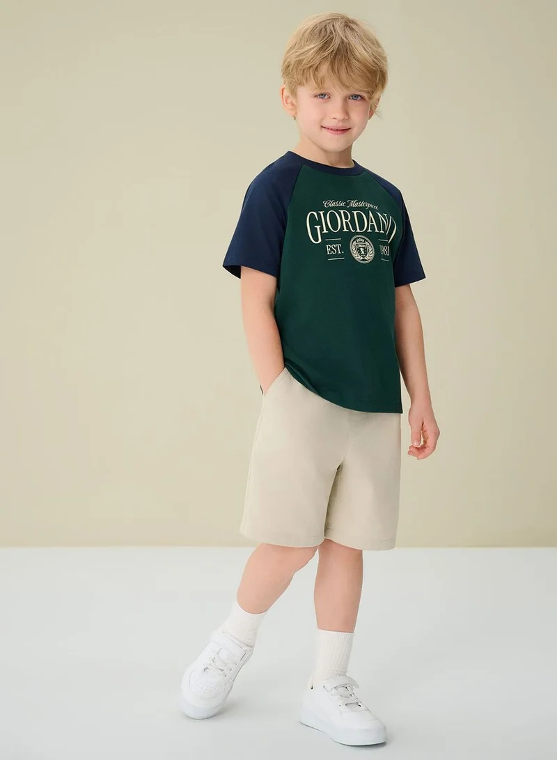 GIORDANO  Kids' Regular Fit Classic Raglan Tee  | Best Price UAE