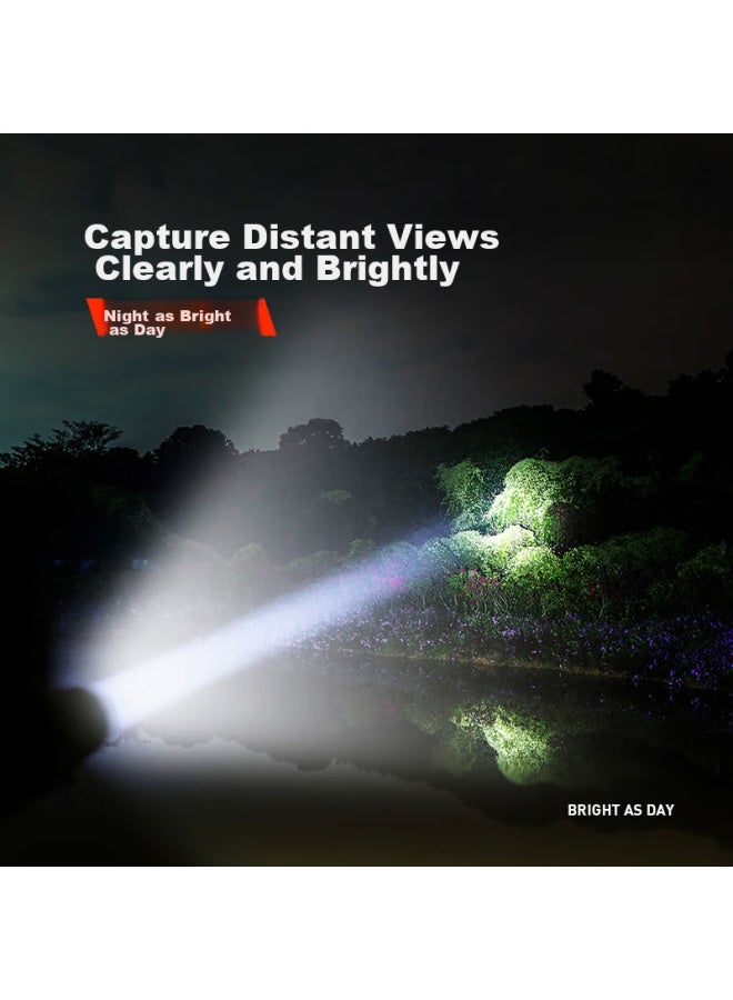 SupFire R3 High-Intensity Flashlight, Ultra-Bright Long-Range P90 Rechargeable Searchlight, Home Self-Defense, Outdoor Cycling Emergency Light - Image 4