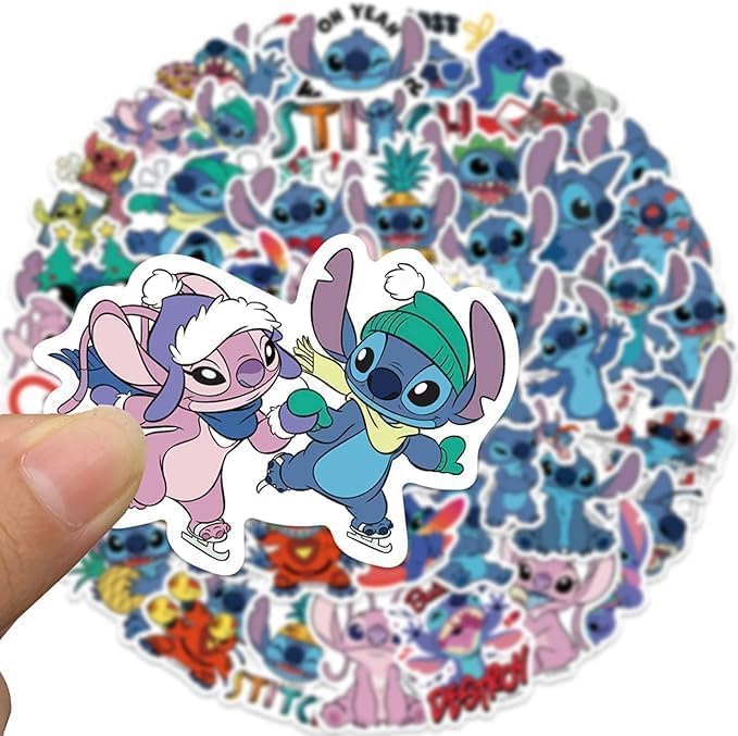 FUNI 50 Pcs Stitch Stickers, for Water Bottles Lilo, Stitch Sticker, for Girls Kids Stitch Gifts Stuff Party Favors, Car Stickers and Decals - Image 2