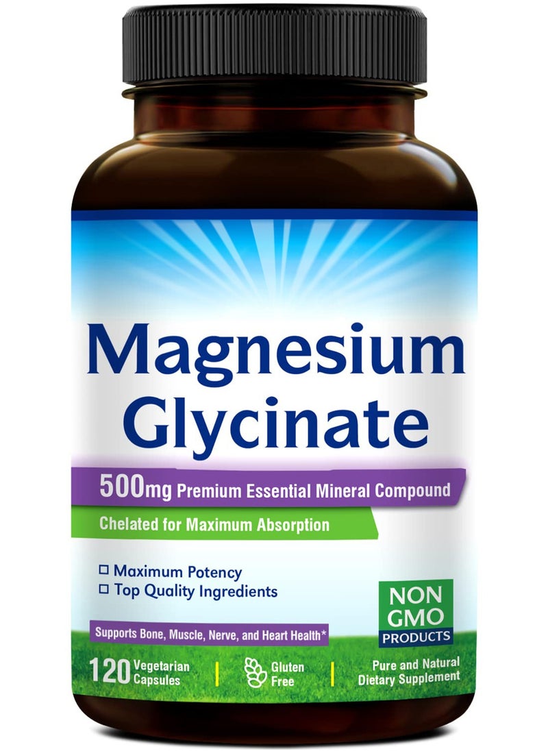 Magnesium Glycinate High Absorption Magnesium Glycinate Capsules 120 Capsules  - Image 1