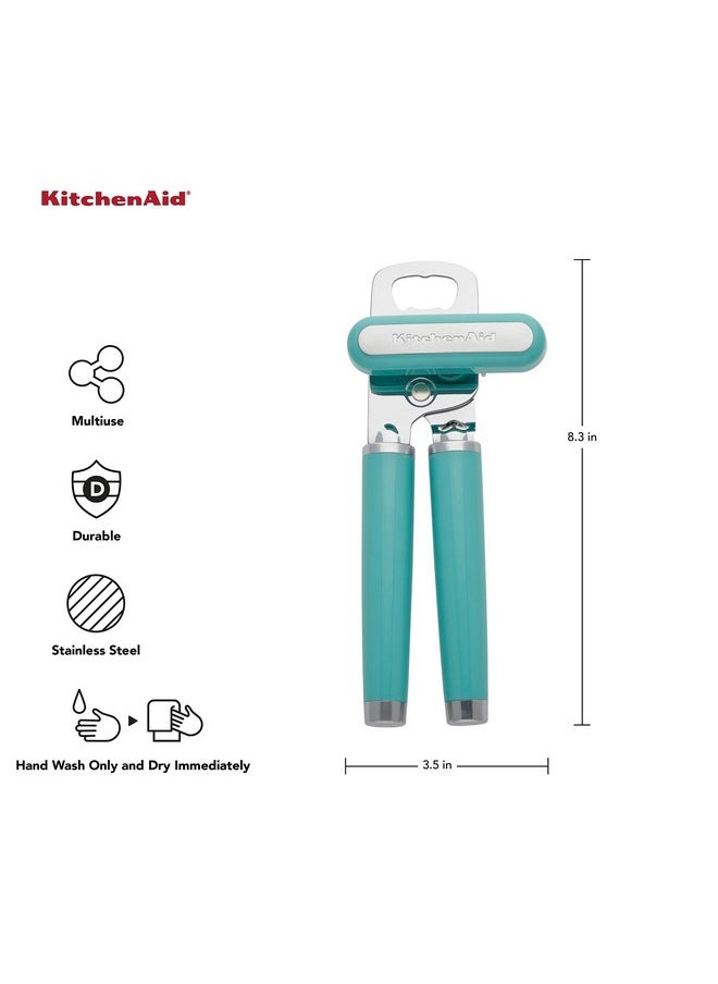 KitchenAid KitchenAid Classic Multifunction Can Opener and Bottle Opener Easy to Use, Razor Sharp Stainless Steel Cutting Wheel, Soft Ergonomic Handles, Aqua Sky  - Image 3