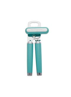 KitchenAid Classic Multifunction Can Opener and Bottle Opener Easy to Use, Razor Sharp Stainless Steel Cutting Wheel, Soft Ergonomic Handles, Aqua Sky