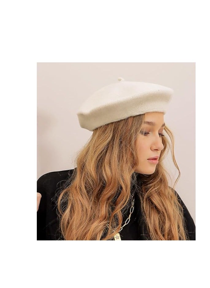 Solid color beret hat