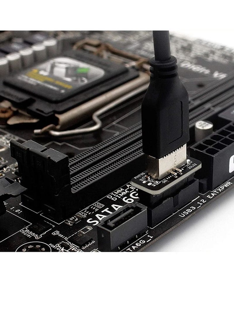 سيوسي - مهايئ اللوحة الأمامية USB مهايئ رأس USB C الرأسي USB 3.1 النوع E مفتاح A إلى USB 3.0 20Pin محول رأس للوحة أم من النوع C - Image 1