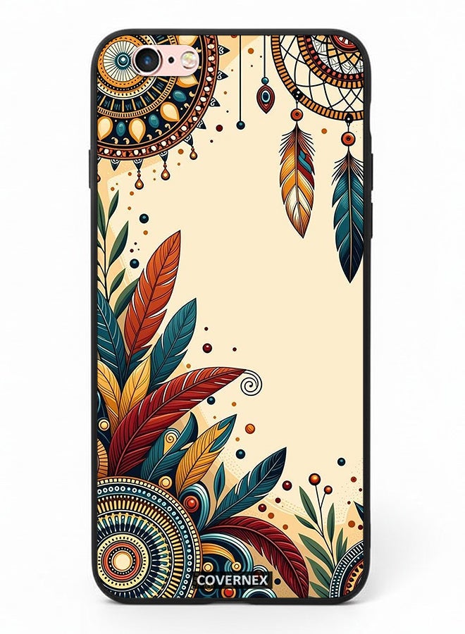 Covernex Apple iPhone 6 Protective Case Cover Printed Featuring Tribal Boho Feather - Image 2