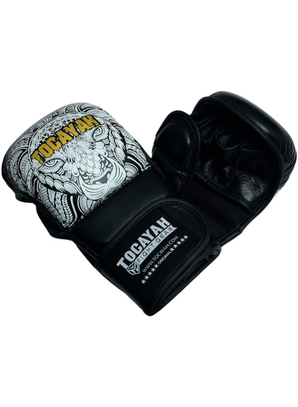 Tocayah White Lion MMA Sparring Gloves – Premium High‑Grip Combat Training Gloves with EVA Padding & Secure Wrist Support – Boxing, MMA, Muay Thai & Gym Training (Unisex)