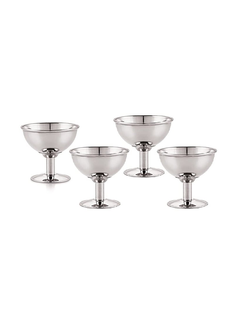 FINALITY FINALITY Stainless Steel Dandi Ice Cream Cup Set of 12 ColorSilver Capacity 100ml Each Cup  - Image 3