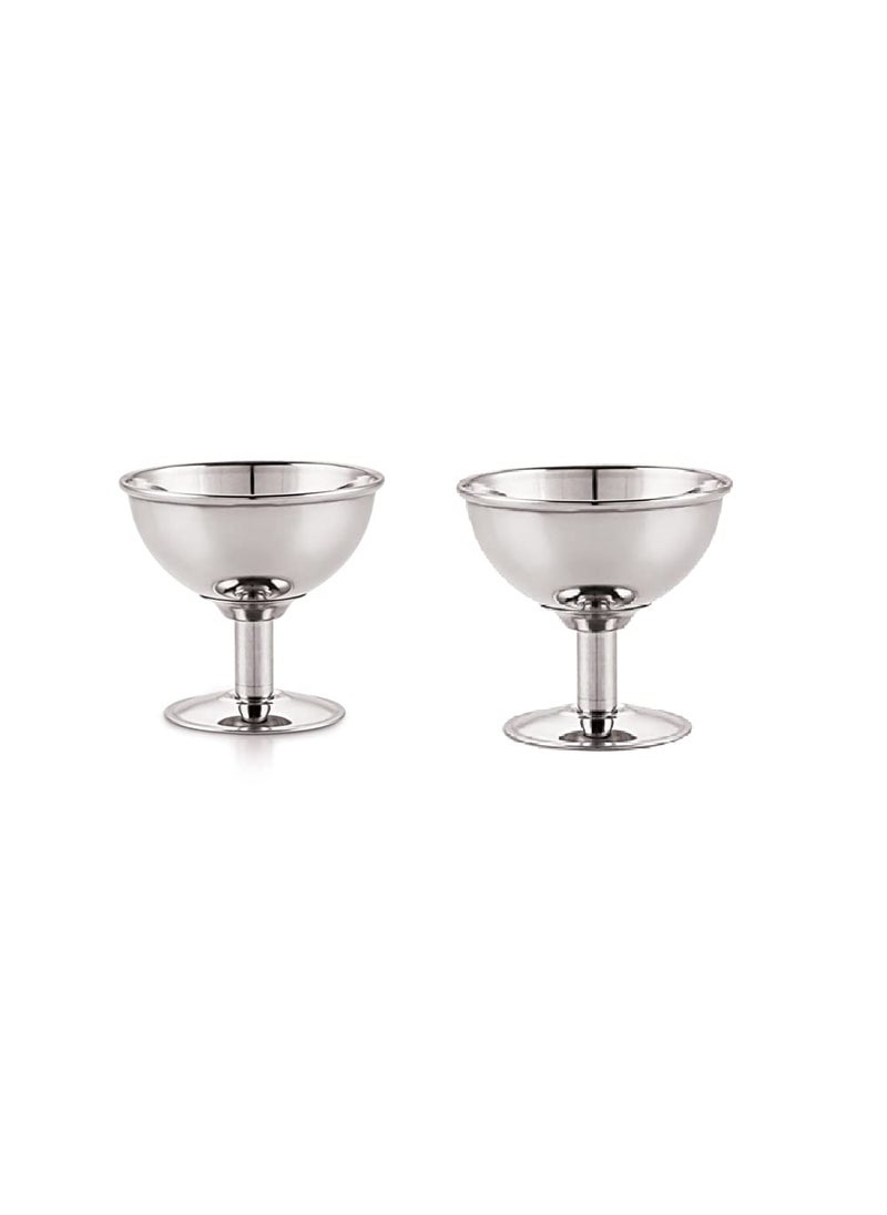 FINALITY FINALITY Stainless Steel Dandi Ice Cream Cup Set of 12 ColorSilver Capacity 100ml Each Cup  - Image 4