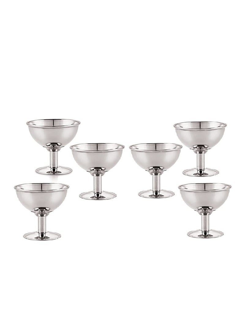 FINALITY FINALITY Stainless Steel Dandi Ice Cream Cup Set of 12 ColorSilver Capacity 100ml Each Cup  - Image 2