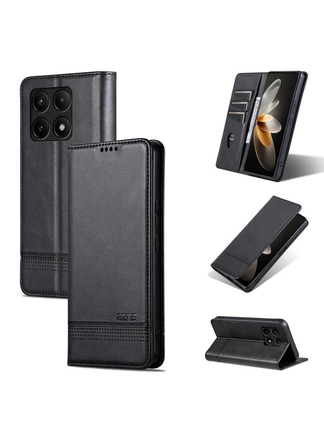 The Bros Case For Xiaomi Redmi K70/K70 Pro Magnetic Calf Texture Flip Leather Phone Case