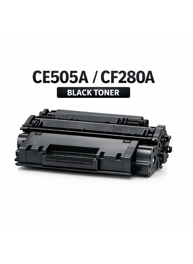 مالتي كلر خرطوشة حبر متوافقة HP CE505A / CF280A – حبر ليزر أسود عالي الجودة - Image 1