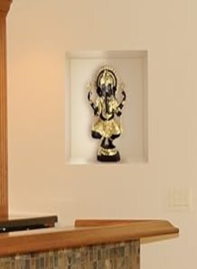 Decorative 3D effect sticker - Statue of Ganesha (100x100cm)