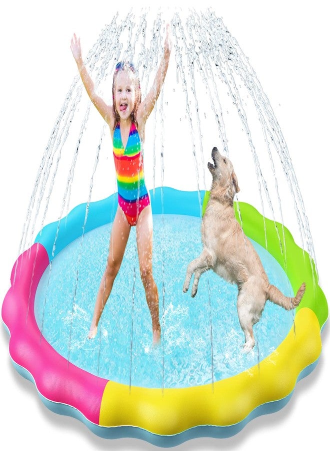Jasonwell Splash Pad Sprinkler for Kids Splash Play Mat Outdoor Water Toys Inflatable Splash Pad Baby Toddler Pool Boys Girls Children Outside Backyard Dog Sprinkler Pool Age 1 2 3 4 5 6 7 8 9 M - Image 1