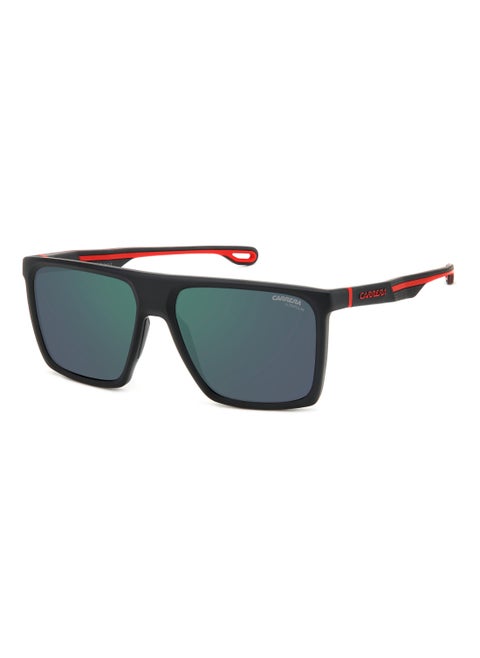 Men's Polarized Rectangular Shape  Sunglasses CARRERA 4019/S GREEN 47 - Lens Size: 46.9 Mm - Mt Blk Rd