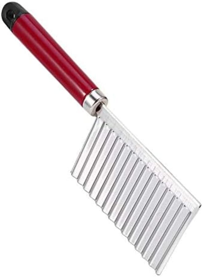 Haofy Stainless Steel Curved Potato Cutter Knife Wavy Blade for Curly Cut Potatoes